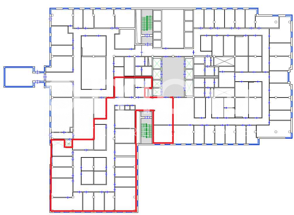Планировка офиса 720 м², 6 этаж, Бизнес-центр «Смоленский Пассаж»